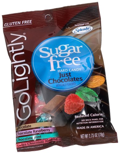 Golightly Sugar Free Just Chocolates, 2.75 ounce Bags (Pack of 12 ...