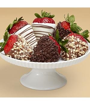 Half Dozen Gourmet Dipped Fancy Chocolate Chip Covered Strawberries – Candy & Chocolates logo