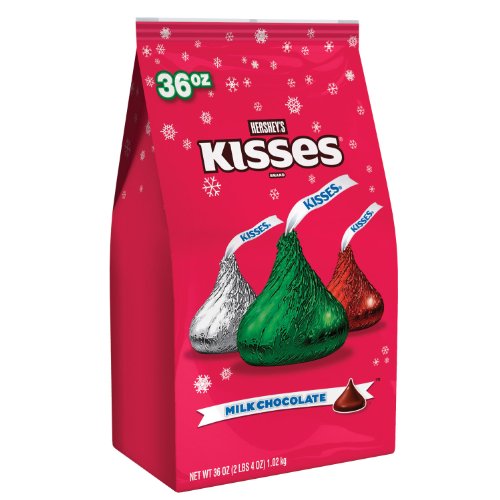 Hershey's Christmas Kisses, Milk Chocolate (red, Green, Silver Foils ...