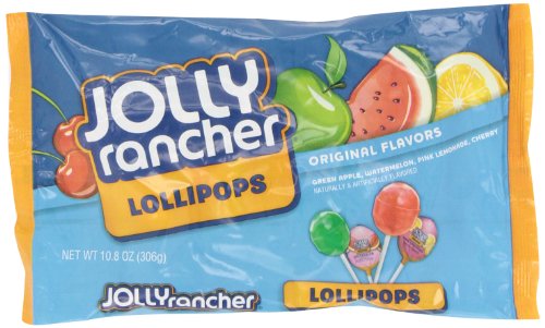 Jolly Rancher Assorted Lollipops (cherry, Apple, Watermelon & Pink ...