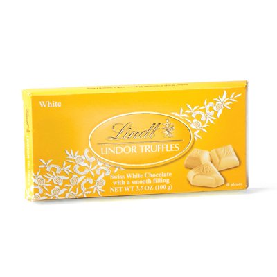Lindt: White Lindor Truffles Bar: 12 Count logo