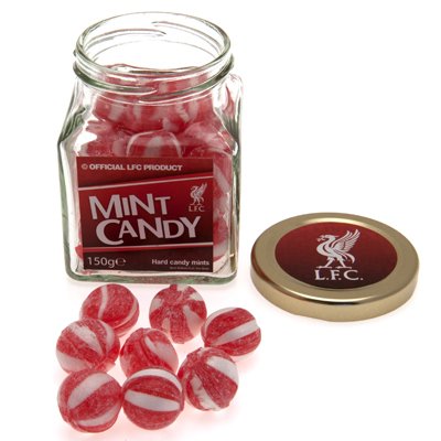 Liverpool Fc Jar Of Mint Candy logo