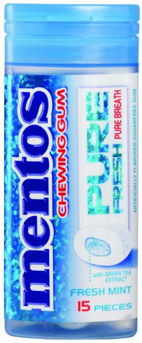 Mentos Gum Pure Fresh Mint In Pocket Bottle, 1.06 Ounce (Pack of 10) logo