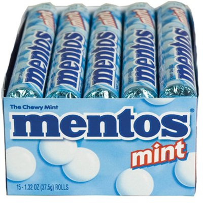 Mentos Mint Singles /vertical Showbox: 15 Count logo