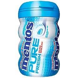 Mentos(r) Pure Fresh Mint Gum Bottles, 4.5 Oz., Pack of 6 logo