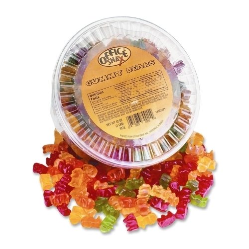 Office Snax Tub Of Candy, Gummy Bear, 2 Lb. [misc.] logo