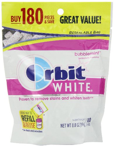 Orbit Chewing Gum White Bubblemint, 180-count logo