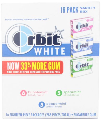 Orbit Variety Box, White, 288 Pieces Total logo