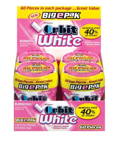 Orbit White Big-e Pack Tray Bubblemint, 4-count logo