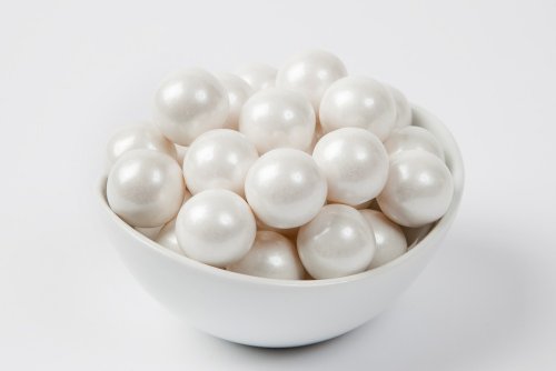 Pearl White Gourmet Gumballs (14 Pound Case) logo