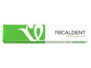 Recaldent White Clear Mint Chewing Gum By Kraft Foods Japan 14 Pcs logo