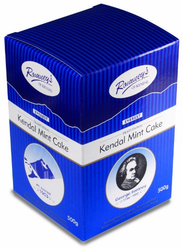 Romney’s Of Kendal Everest Cube – An Assortment Of White, Brown and Rich Belgian Chocolate Coated Mint Cake Pieces 500g / 17.63oz logo