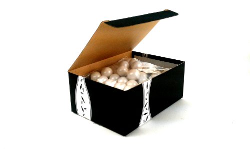 Shimmer Pearlescent White 1 Inch Gumballs, 1lb Bag In A Gift Box logo