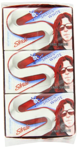 Stride Shaun Whitemint Gum, Suger Free – 14 Ea, 12 Pack logo
