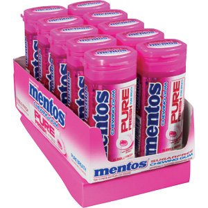 Tj10 Mentos Bubble Fresh Chewing Gum Pure Cooler Mint 10 Bottles Of 15 Pieces logo