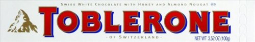 Toblerone, Choc Bar White Swiss, 3.52 Oz (Pack of 12) logo