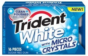 Trident White With Micro Crystals Sparkling Mint 27 X 16 Piece Boxes (3 Boxes X 9pk X 16 Pcs) logo