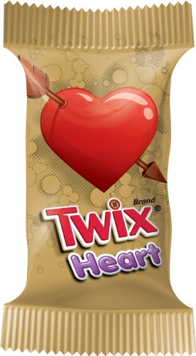 Twix Heart Singles Candy, 1.06 Ounce (Pack of 24) logo
