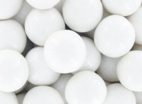 White 1 Inch Gumballs 1lb Bag logo