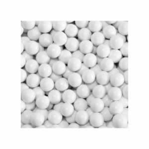 White Pearl Shimmer Sixlets Candy logo
