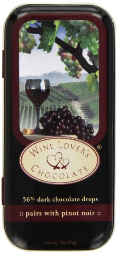 Wine Lover’s Chocolate Premium 56 % Dark Chocolate, Pairs With Pinot Noir, 3.5 ounce Tins (Pack of 4) logo