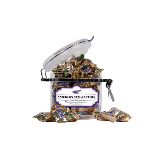 Wisconsin Whitewater Snickers Satisfaction Small Round Canister ‘warhawk Head’ logo
