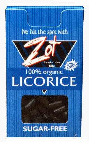 Zot 100% Organic Licorice With Anise, 0.4 ounce Flip Top Boxes (Pack of 6) logo